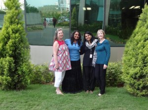Gidget, Asha, Neelima, me skipping work