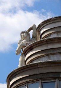 Corner view - atop a police station