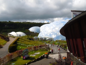 View of the Eden Project from the bridge