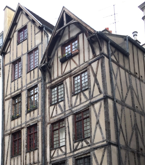 Half-timbered 14th century houses